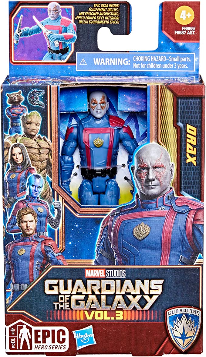 Marvel Epic Hero Series: Guardianes De La Galaxia Vol 3 - Drax 4 Pulgadas