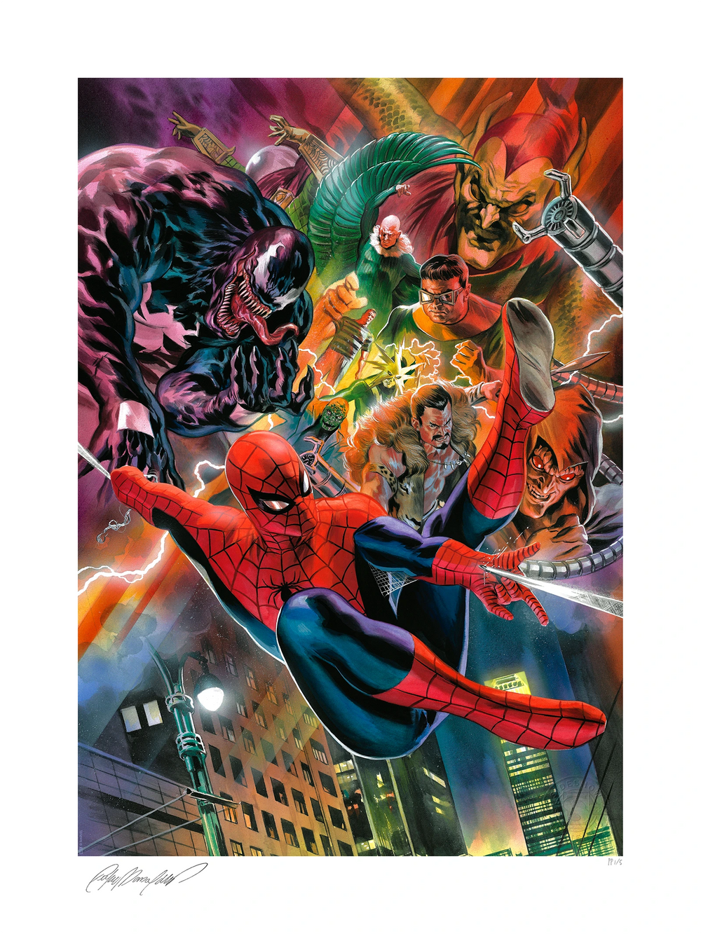 Sideshow Art Print: Marvel - SpiderMan Vs 6 Siniestros