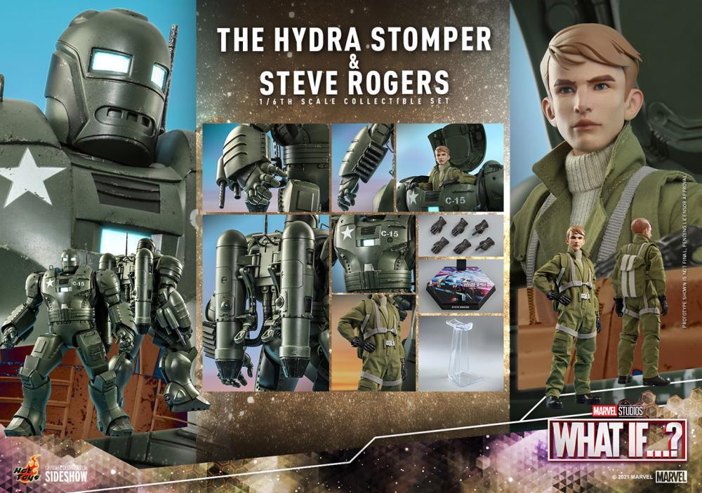 Hot Toys Television Masterpiece Series: Marvel What If - Steve Rogers e Hydra Stomper Escala 1/6