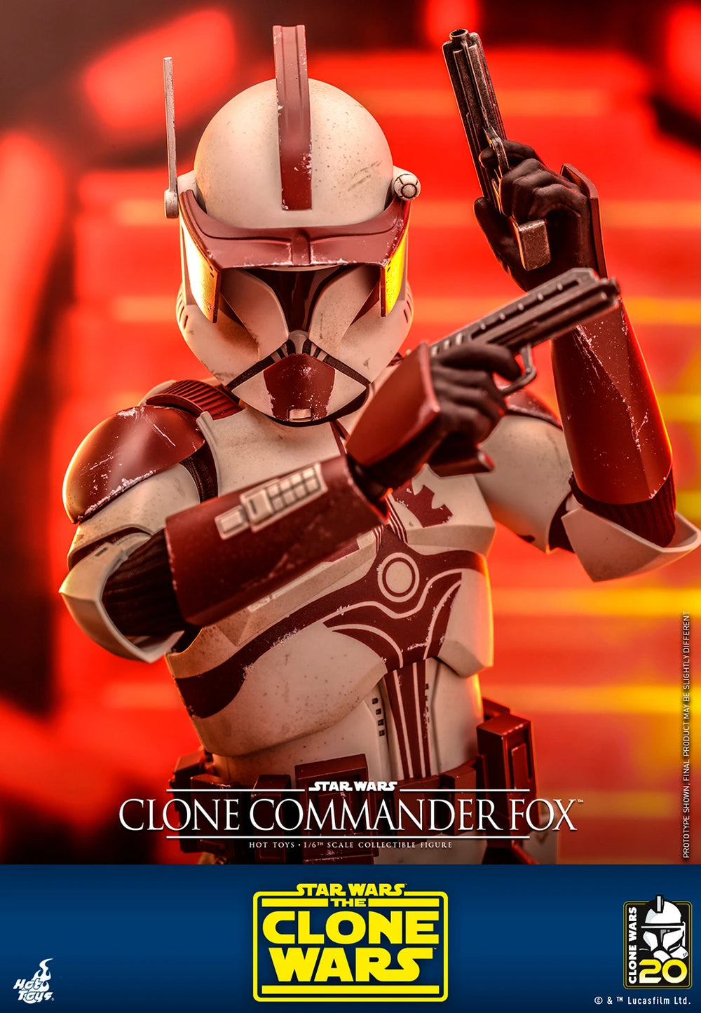 Hot Toys Television Masterpiece Series: Star Wars The Clone Wars 20 Aniversario - Comandante Fox Escala 1/6