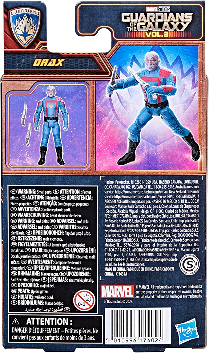 Marvel Epic Hero Series: Guardianes De La Galaxia Vol 3 - Drax 4 Pulgadas