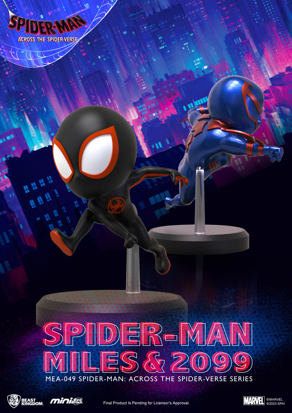 Beast Kingdom Mini Egg Attack: Marvel SpiderMan Across The Spider Verse - Miles Morales Y SpiderMan 2099