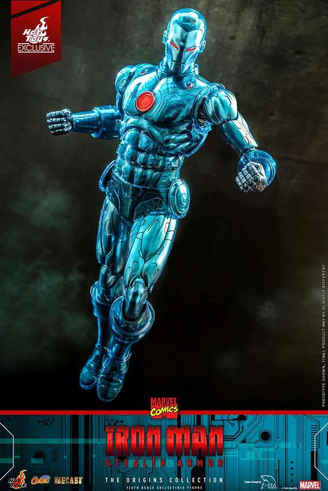Hot Toys Comics Masterpiece Series Diecast: Marvel Comics The Origins Collection - Iron Man Stealth Armor Exclusivo Escala 1/6