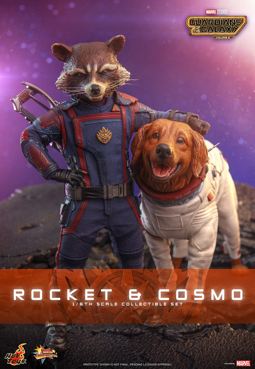 Hot Toys Movie Masterpiece Series: Marvel Guardianes De La Galaxia 3 - Rocket y Cosmo Escala 1/6