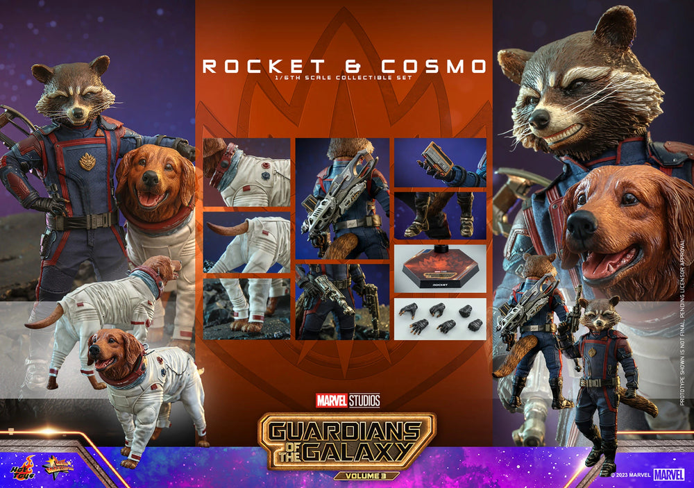 Hot Toys Movie Masterpiece Series: Marvel Guardianes De La Galaxia 3 - Rocket y Cosmo Escala 1/6