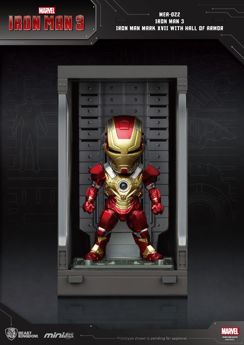 Beast Kingdom Mini Egg Attack Marvel: Iron Man 3 - Mark 42 Con Salon de Armaduras