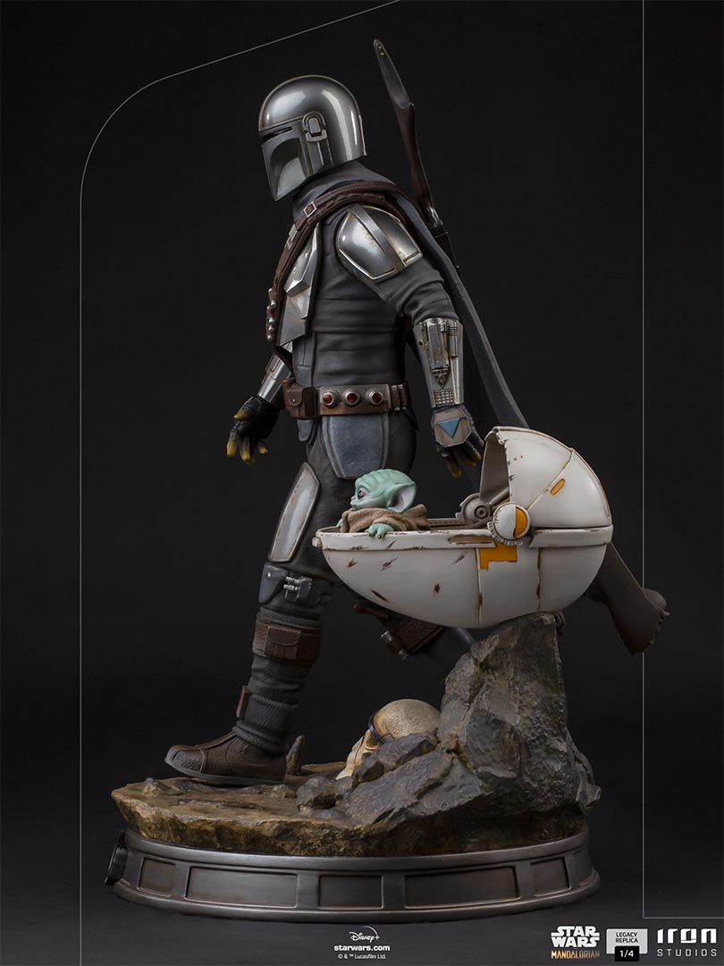 IRON Studios: The Mandalorian - The Mandalorian y Baby Yoda Legacy Escala 1/4