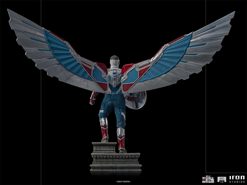 IRON Studios: Falcon y Winter Soldier - Capitan America Sam Wilson Alas Abiertas Legacy Replica 1/4