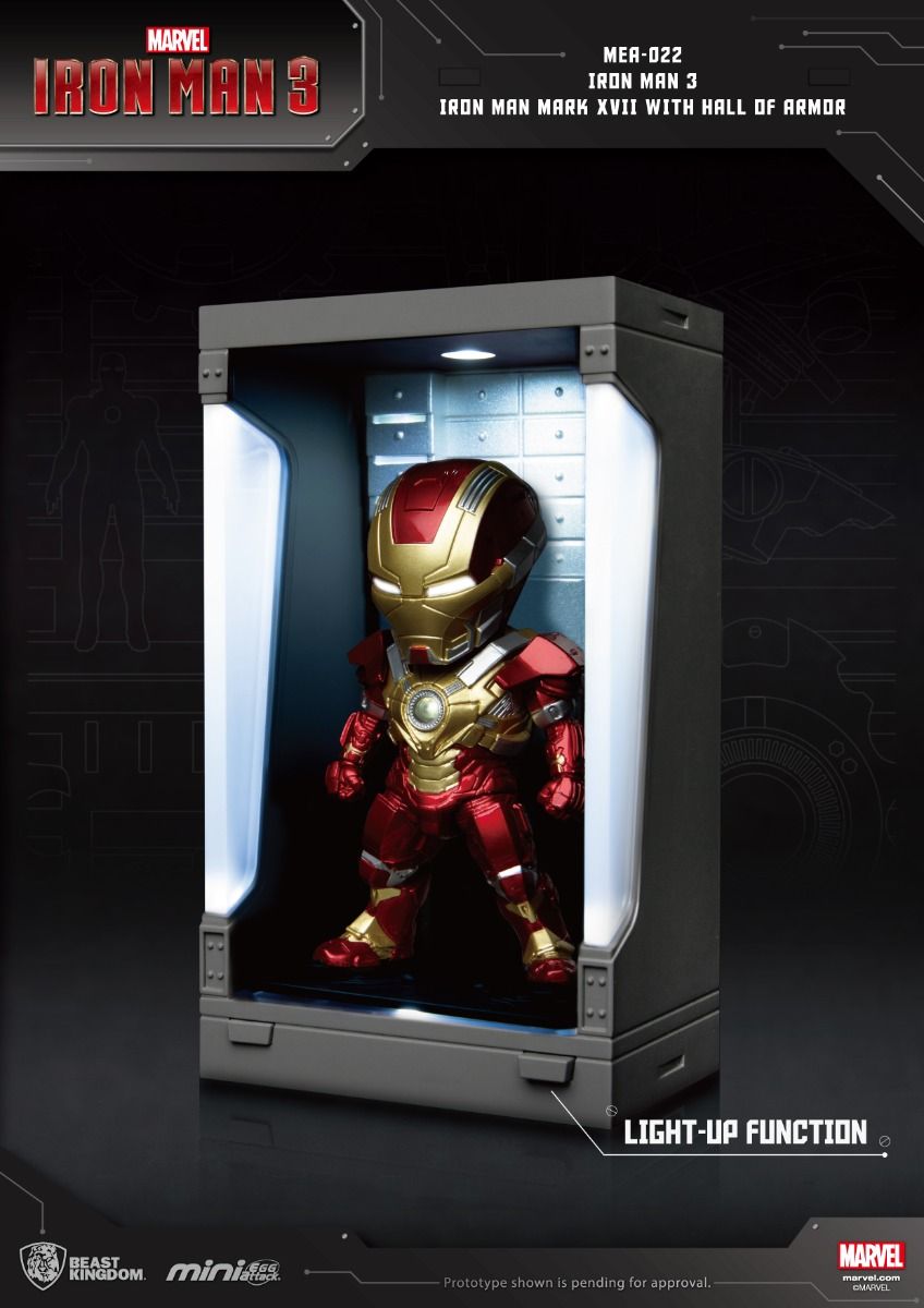 Beast Kingdom Mini Egg Attack Marvel: Iron Man 3 - Mark 42 Con Salon de Armaduras