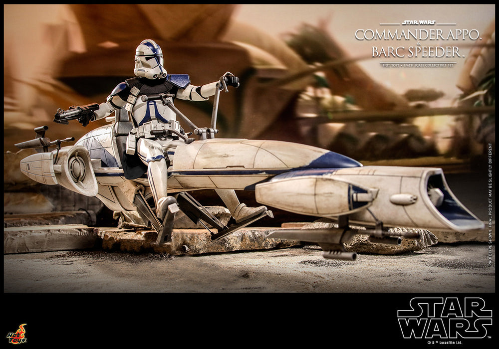 Hot Toys Television Masterpiece Series: Star Wars The Clone Wars - Comandante Appo con Barc Speeder Escala 1/6