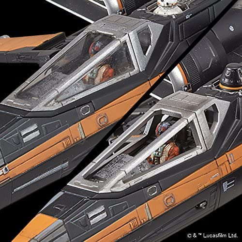Bandai Hobby Gunpla Model Kit: Star Wars - Caza Estelar Poe Dameron X Wing Escala 1/72 Kit de Plastico
