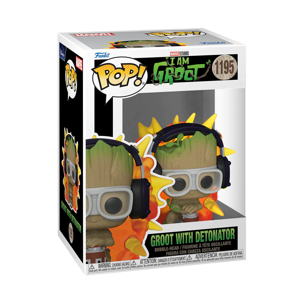 Funko Pop Marvel: Yo Soy Groot - Groot Con Detonador