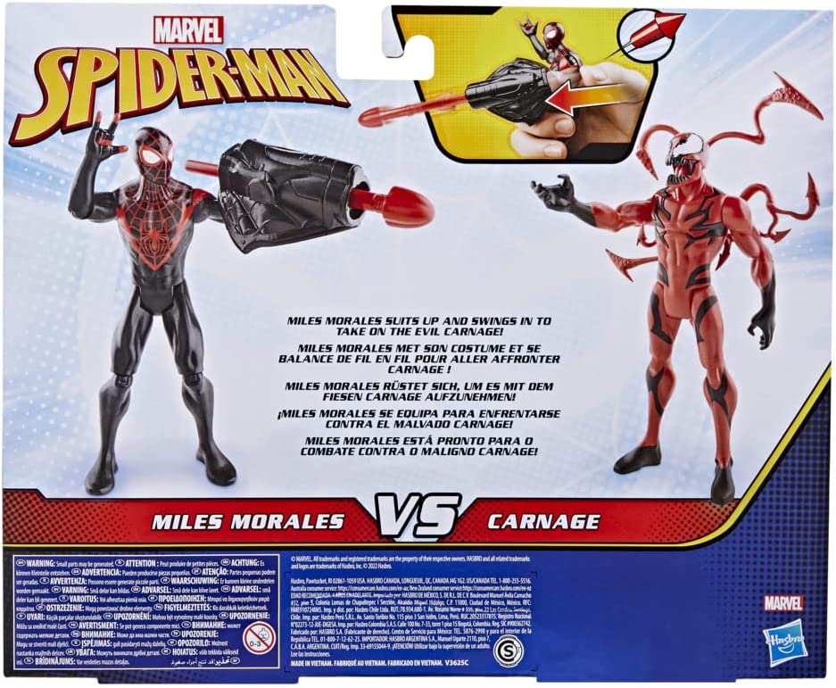Marvel Spider Man : Miles Morales Vs Carnage 2 Pack