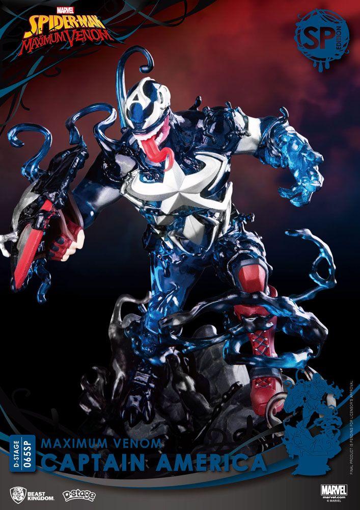 Beast Kingdom Diorama Stage Marvel: Maximum Venom - Capitan America Exclusivo