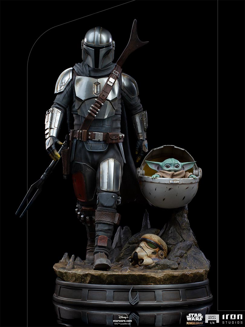 IRON Studios: The Mandalorian - The Mandalorian y Baby Yoda Legacy Escala 1/4