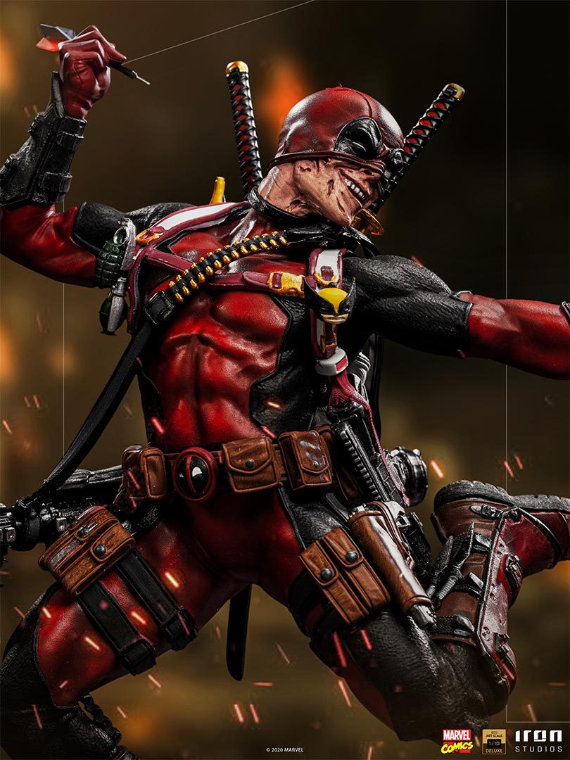IRON Studios: Marvel X Men - Deadpool Deluxe BDS Escala de Arte 1/10