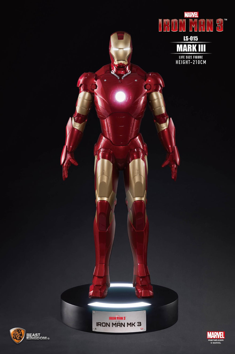 Beast Kingdom Life Size Marvel: Iron Man 3 - Mark III Escala 1/1