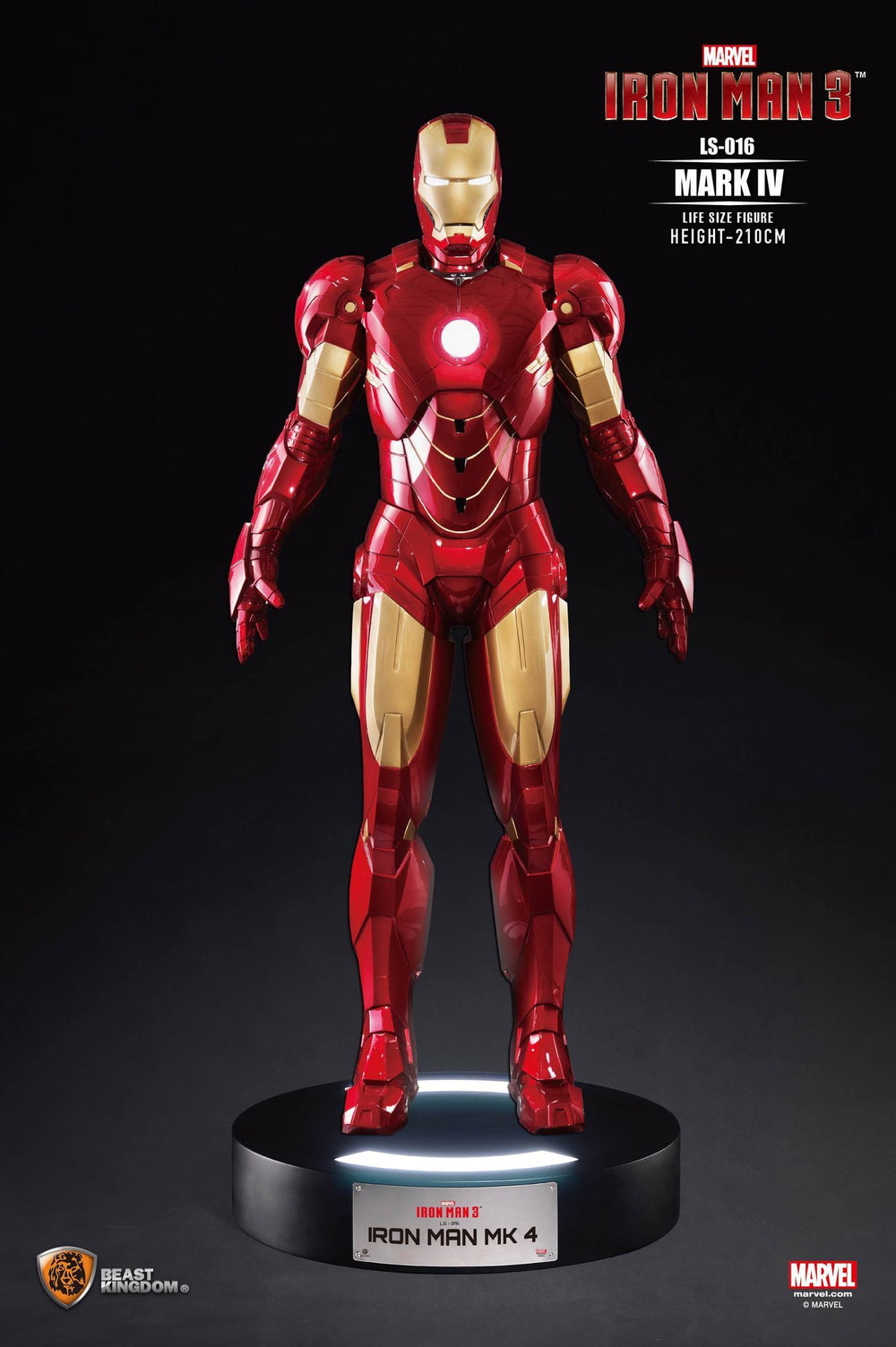 Beast Kingdom Life Size Marvel: Iron Man 3 - Mark IV Escala 1/1