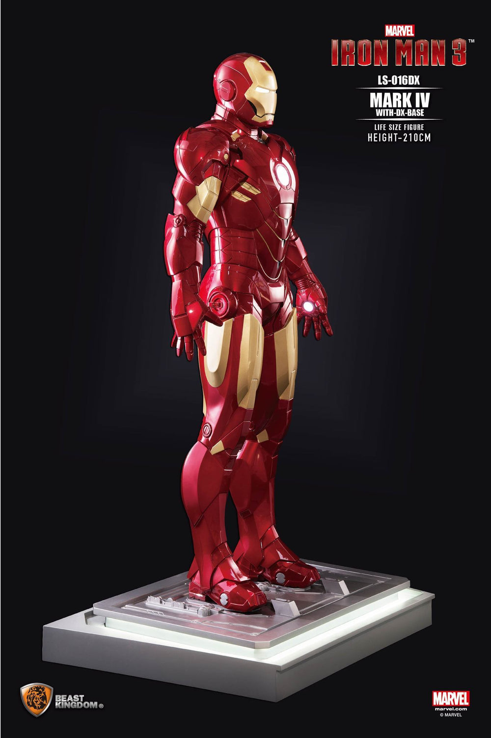 Beast Kingdom Life Size Marvel: Iron Man 3 - Mark IV Deluxe Escala 1/1