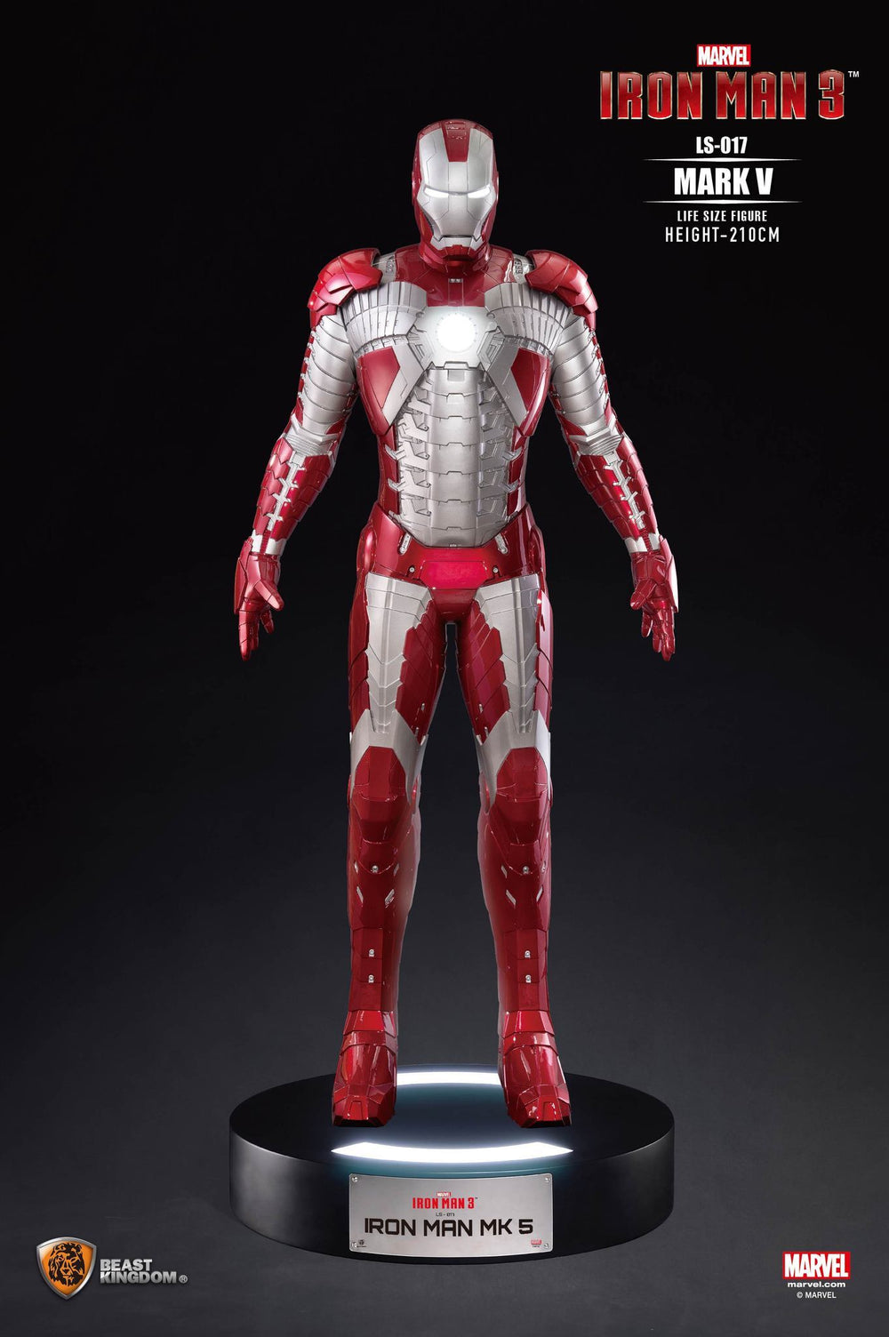 Beast Kingdom Life Size Marvel: Iron Man 3 - Mark V Escala 1/1