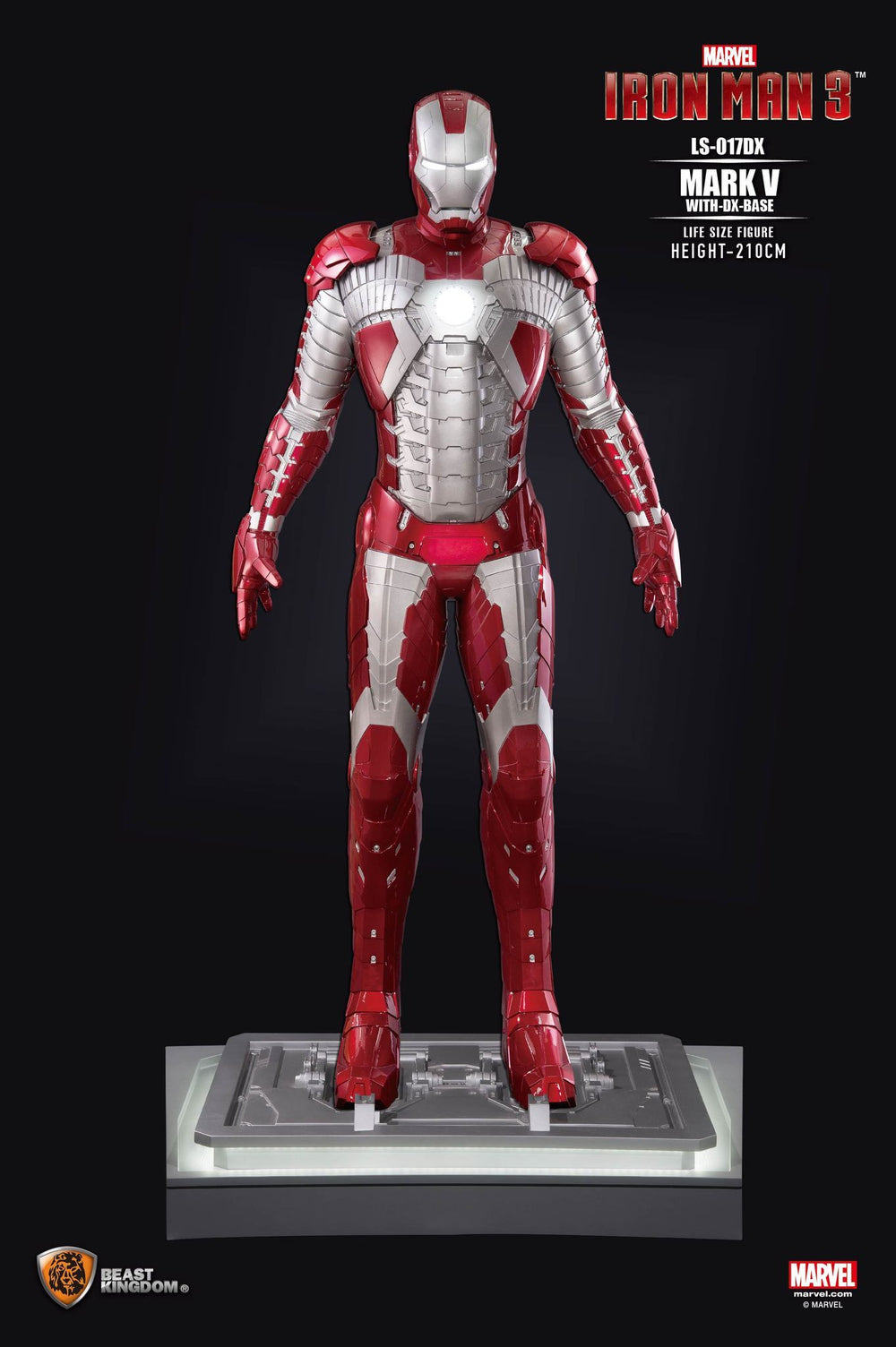Beast Kingdom Life Size Marvel: Iron Man 3 - Mark V Deluxe Escala 1/1