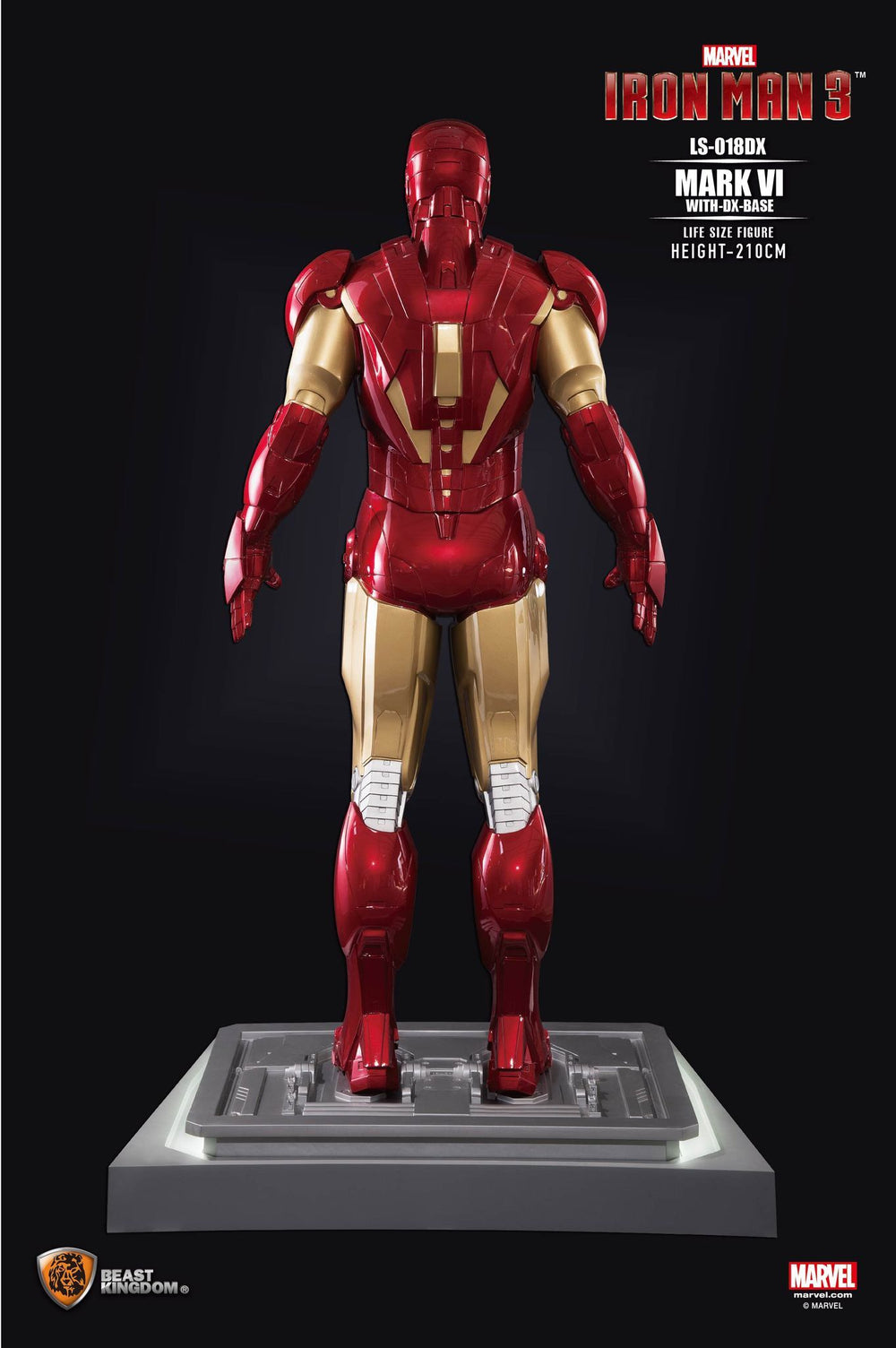 Beast Kingdom Life Size Marvel: Iron Man 3 - Mark VI Deluxe Escala 1/1