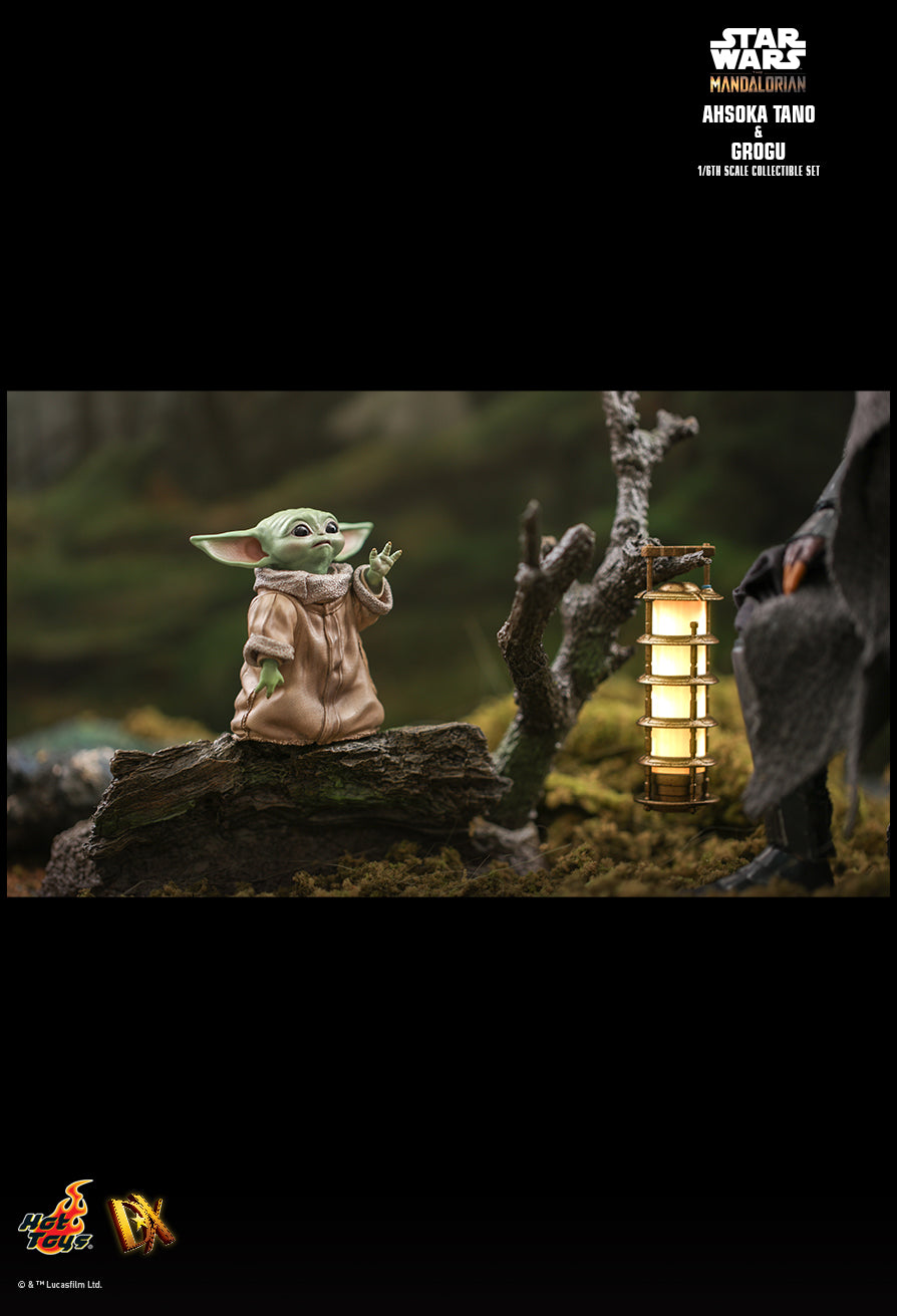 Hot Toys Star Wars: El Mandaloriano - Ahsoka Tano y Grogu Baby Yoda Escala 1/6