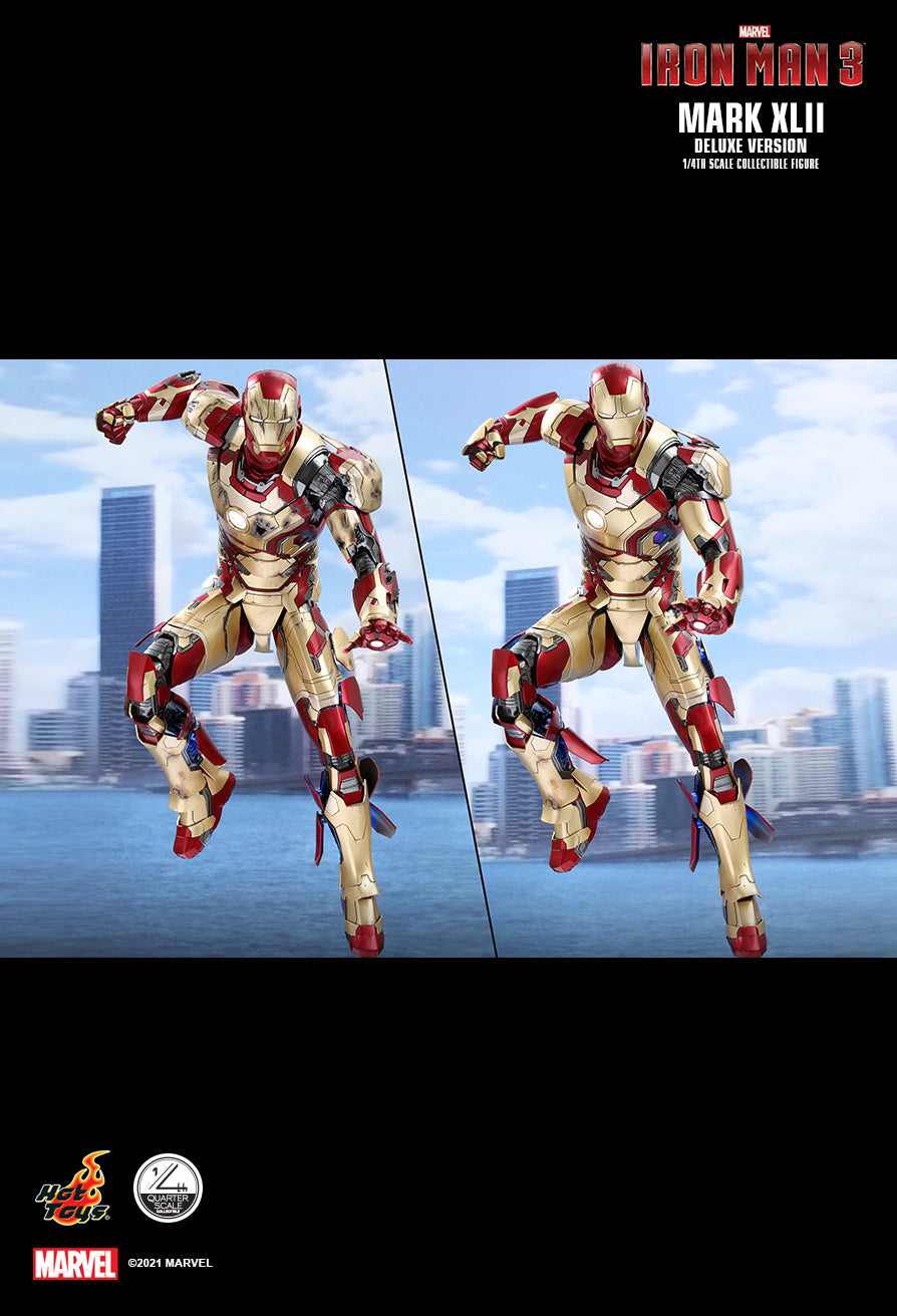 Hot Toys Marvel: Iron Man 3 - Mark 42 XLII Edicion Deluxe Escala 1/4