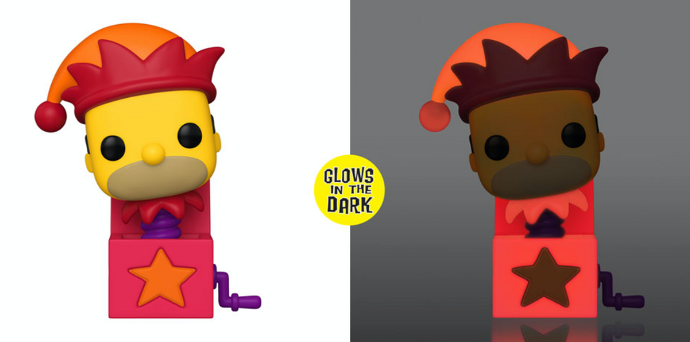 Funko Pop Animation: Simpsons - Homero Arlqeuin GLOW Exclusivo Funko Shop