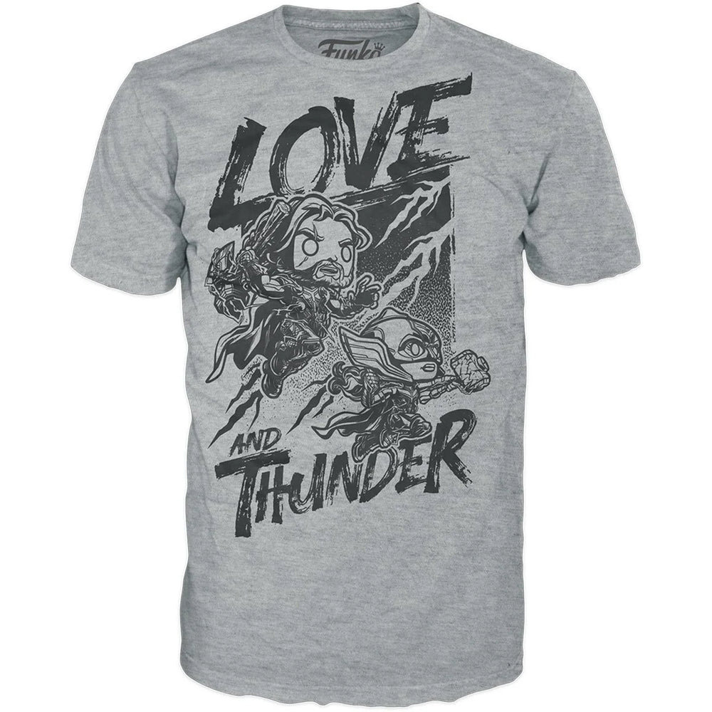 Funko Boxed Tee Marvel: Thor Love and Thunder - Thor y Mighty Thor Playera Chica