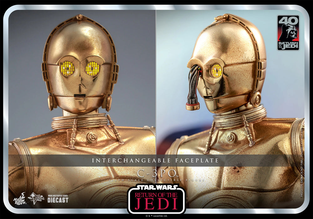 Hot Toys Star Wars: Return Of The Jedi 40 Aniversario - C3PO Escala 1/6