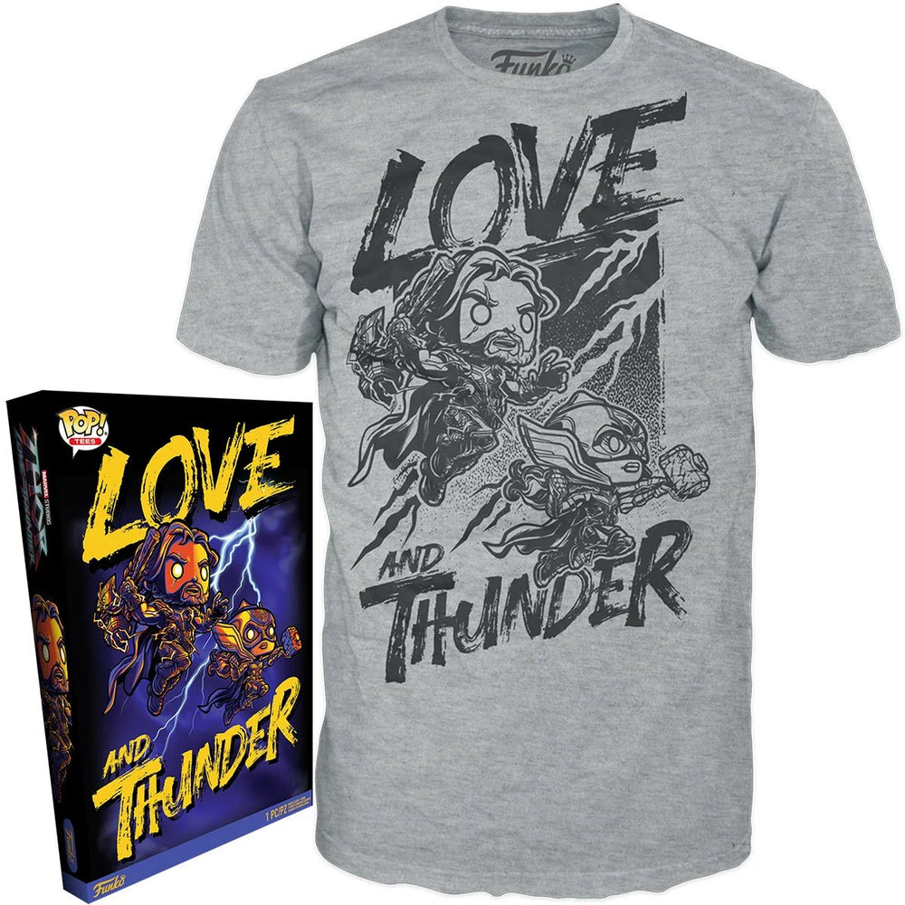 Funko Boxed Tee Marvel: Thor Love and Thunder - Thor y Mighty Thor Playera Mediana