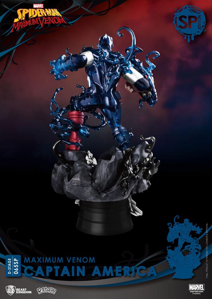 Beast Kingdom Diorama Stage Marvel: Maximum Venom - Capitan America Exclusivo